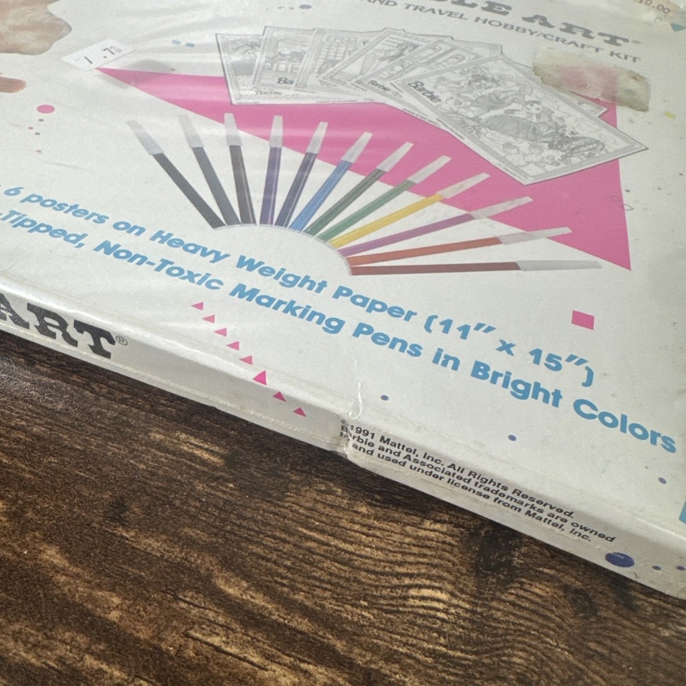 Barbie Coloring Doodle Art Craft Kit 1991 Mattel Brand New - Picture 4 of 6